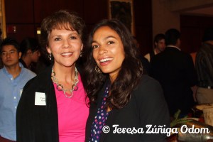 With Actress Rosario Dawson at UAB in 2012 for the UAB Lecture Series.
