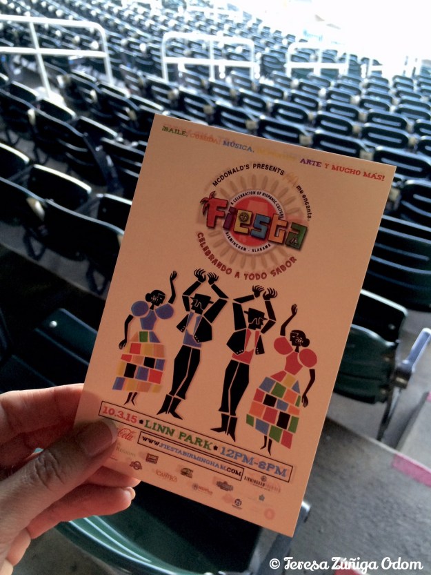 These Fiesta flyers were placed in every cup holder at Regions Field.