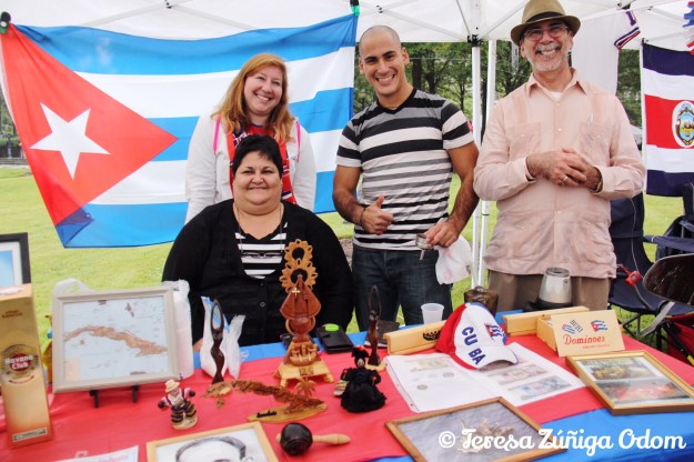 Cuba booth!  The Cuban coffee was safely tucked away behind the table...