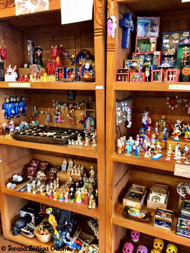 Overwhelming display of Day of the Dead items at Tesoros in Austin, Texas!
