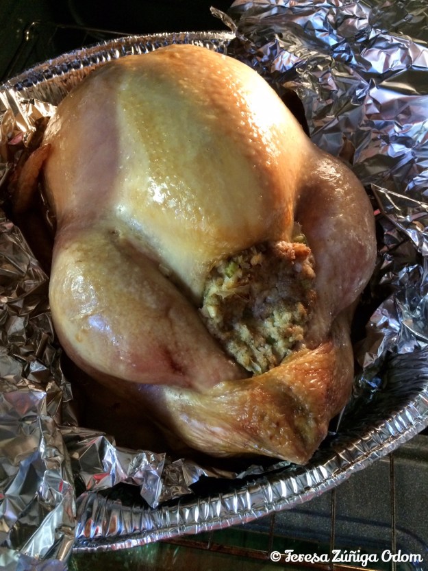 My first Thanksgiving turkey and stuffing - all by myself!