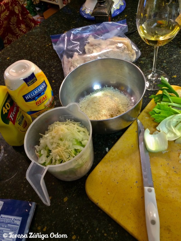 Getting the ingredients to the turkey wreath ready...