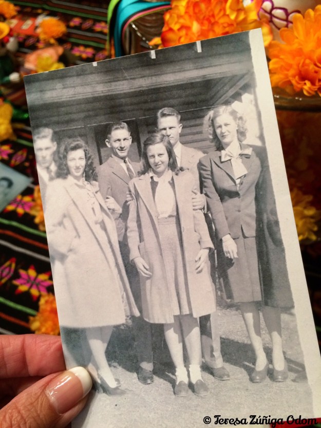 A copy of a photo of the some of the Wilson children...front and center is my mother-in-law, Johnnie.  Behind her are her brothers Jim and Bob and to her right is her sister Joyce.  Uncle Jim was the last remaining Wilson sibling and he passed away this October.