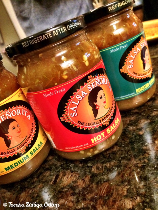 Some of the many varieties of Salsa Señorita Salsa!