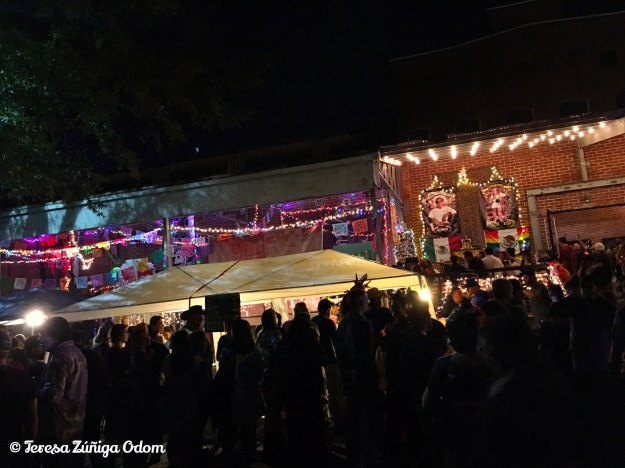 A look at the skyline of Bare Hands Inc.'s Dia de los Muertos festival in its new venue - Cahaba Brewery this year.  