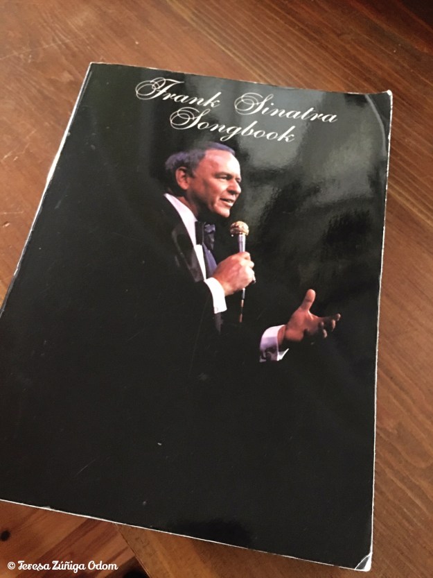 The Sinatra Songbook that my sister found at a thrift store! We know practically all the songs in this book and sang then all our last night together in North Carolina!