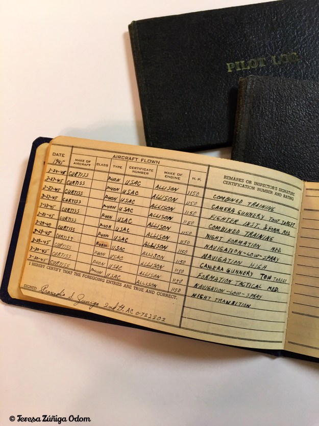 I love looking in my dad's pilot log books and seeing his handwriting as he documented his training...