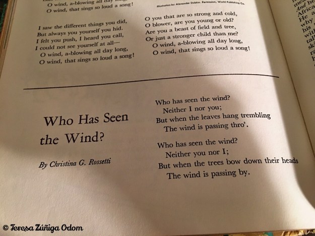 The poem in the book - a short little poem that apparently had quite an impact on me as a child.